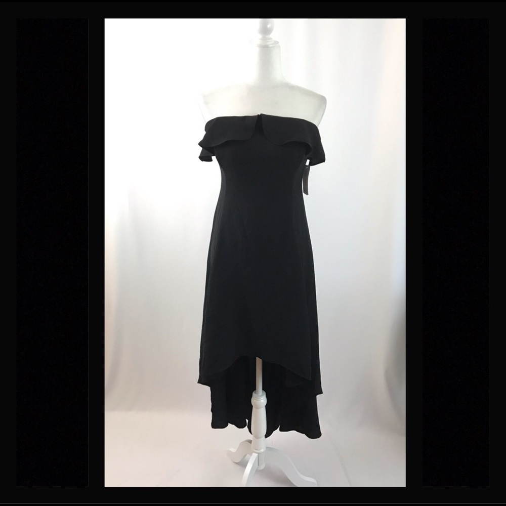 Sleeveless drape hi-lo dress (#196)